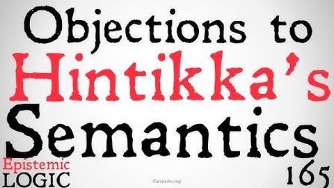 Objections to Hintikka