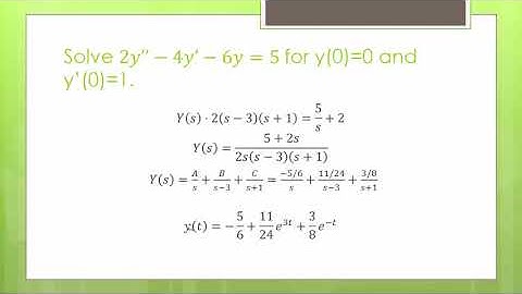 Using the Laplace Transform to Solve DEs