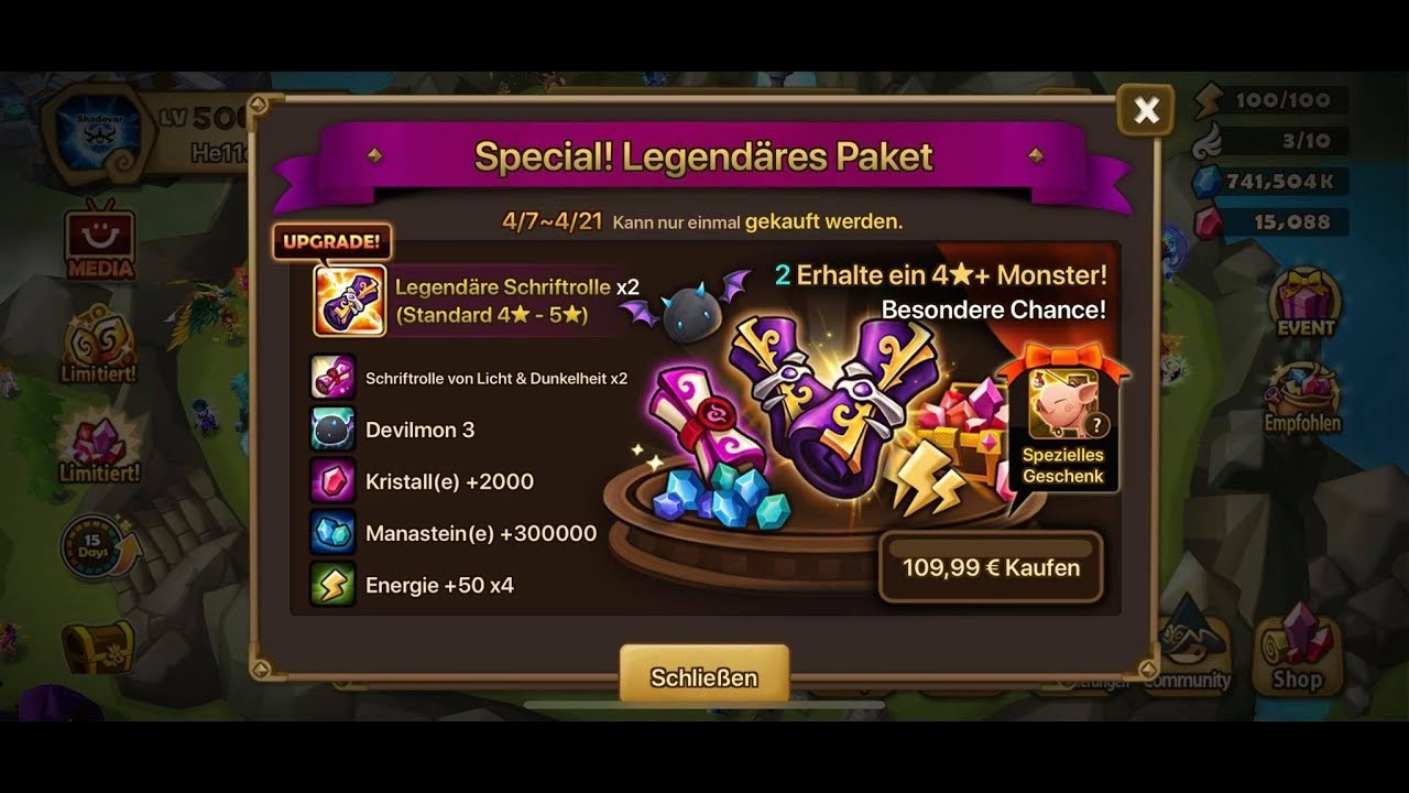 2600 Summon stones 2 Legendarys 3 Ld summoners war apk