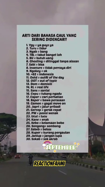 arti dari bahasa gaul yang sering di dengar!!