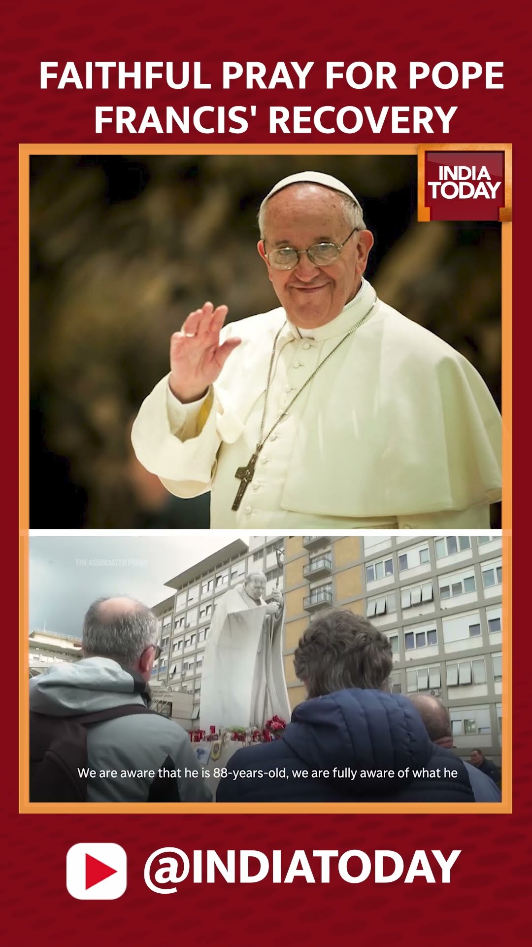 Faithful Pray For Pope Francis' Recovery On The 12th anniversary Of His Papacy | #shorts