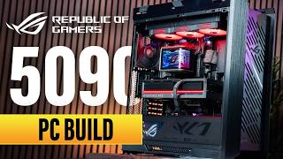 The Ultimate 5090 Gaming Pc Rog Strix Helios Ii, Ryzen 9 9950X3D, 5090 Astral Oc Pc Build