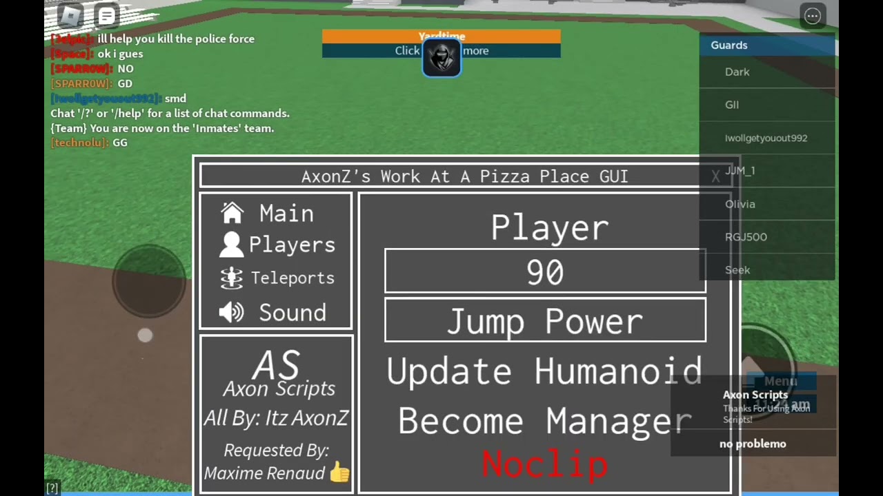 Roblox Fe Script Showcase Work At A Pizza Place Gui YouTube 