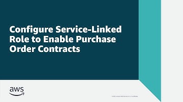 Configure Service-Linked Role to Enable Purchase Order Contracts | Amazon Web Services