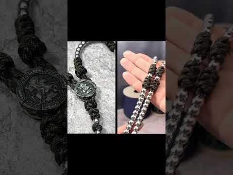 Вервиці з паракорду | Хрест і Святий Георгій, плетені чотки ручної роботи, видео 1