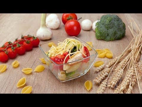 Как приготовить салат с макаронами и курицей