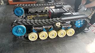 Shock absorption suspension remote control tank robot chassis