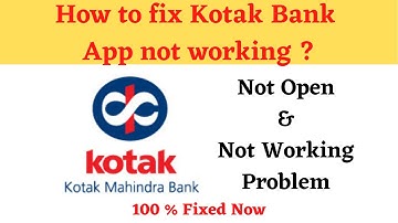 How to Fix Kotak Bank Not Working Problem Android & Ios - Not Open Problem Solved | AllTechapple