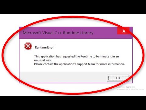 How To Fix Microsoft Visual C++ Runtime Library Error || Windows 7/8/10