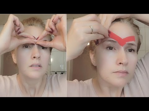 مساج للتخلص من التجاعيد بين الحاجبين و طريقة اللاصق الطبي