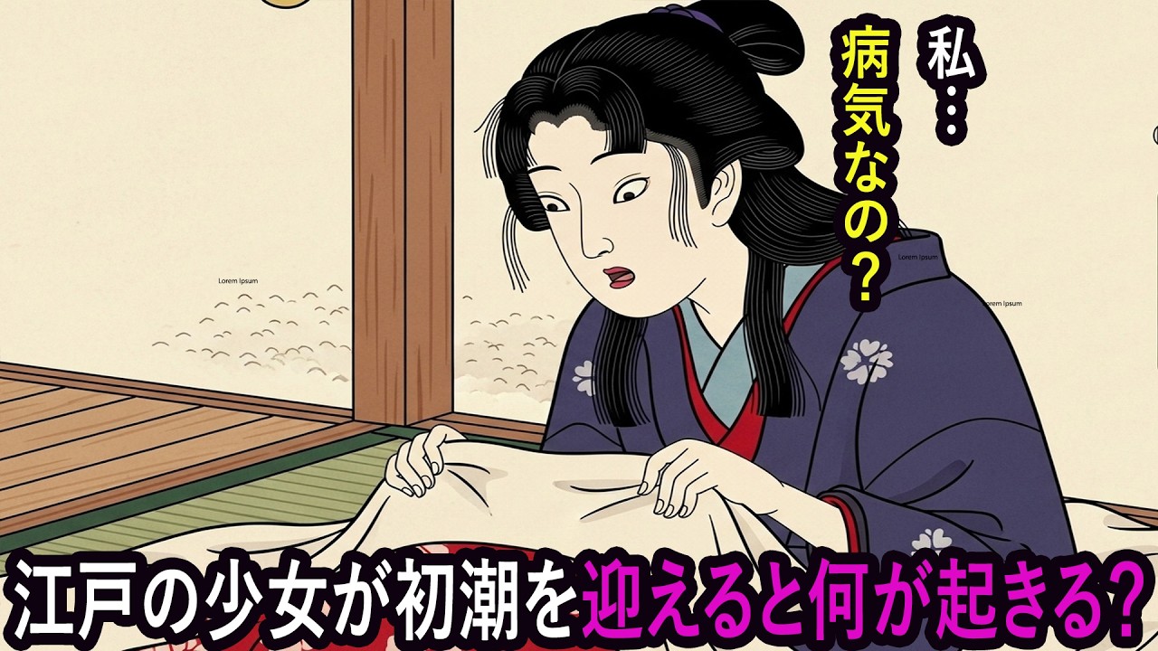 江戸の少女が初潮を迎えると何が起きる？成人と認められた瞬間の恐怖【江戸時代の通過儀礼】【江戸好奇心】