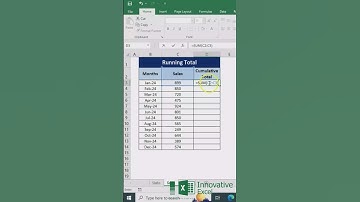 Calculate running total in excel #shorts #excel #exceltips #exceleducation #microsoftexcel
