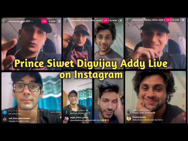 Prince Siwet Digvijay and Addy live on Instagram // Siwet u0026 Prince live on Instagram #splitsvilla15 class=