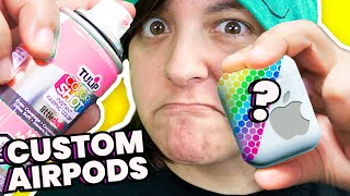 Changes Colors! Customizing 4 AIRPODS + Giveaway Turning Airpods into Clay Sculptures