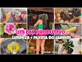 ROTINA DE DONA DE CASA 🏠🧺| limpeza no jardim, organização, fiz bolo…