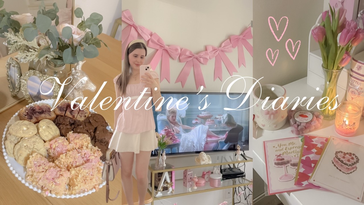 my girly valentine’s weekend | self love, baking, thrifting, wuthering heights, & shop with me