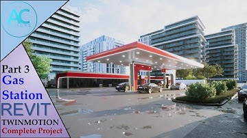 Gas Station | Part 3 | Complete Step By Step Project | Revit and Twinmotion Tutorial