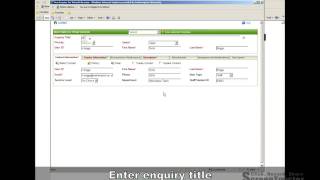 Creating A New Enquiry in Virtual Librarian