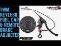 TWM keyless Fuel or Gas Cap and Remote Brake Adjuster any bike & for Brembo RCS master cylinder