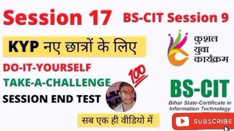 kyp Do-it-yourself 17 take a challenge session 17 BS-Cit session 9