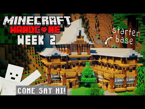 Working on My Starter Base In Hardcore Minecraft!