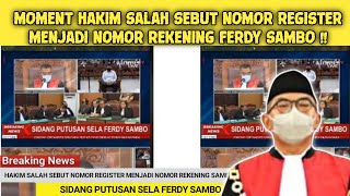 Detik Detik Hakim Sebut Nomor Rekening Saat Putusan Sela Ferdy Sambo