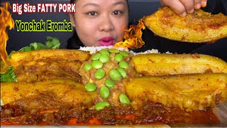 4 BIG SIZE SPICIEST FATTY PORK BELLY WITH YONGCHAK EROMBA/ STINK BEANS EROMBA | PORK BELLY MUKBANG