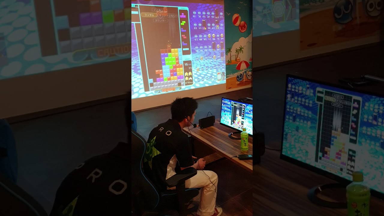 【テトリス９９】テトリスの神あめみやたいよう選手、神の手元＆解説動画(ちょっと遠い)【SEGA公認のテトリスの神】