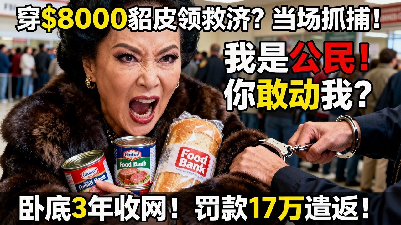 中国大妈穿$8000貂皮领救济金！FBI卧底3年当场抓捕，她怒吼