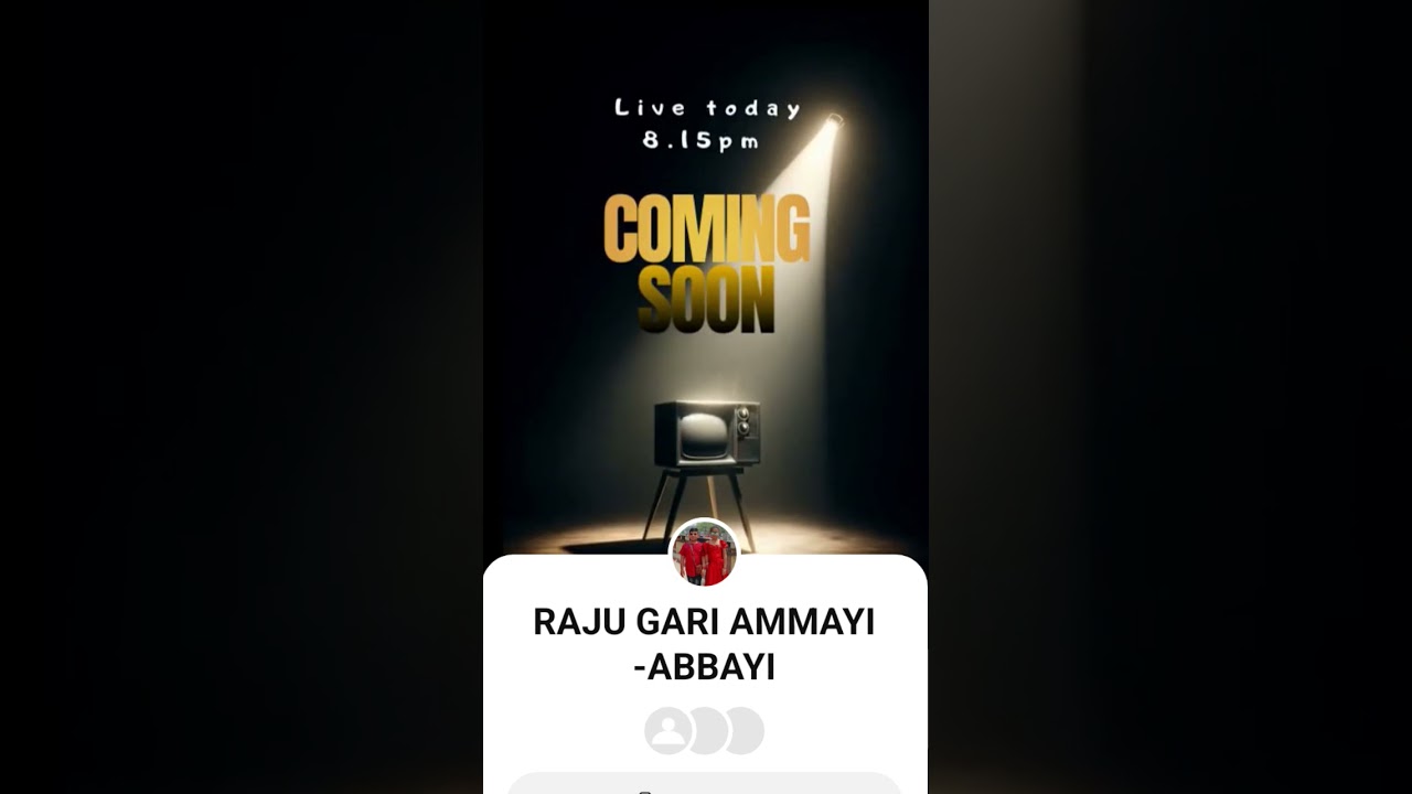 Today a live 8.15pm.... 