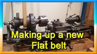 Flat belt jointing methods with steel lacing Making up a new Flat belt for my Lathe belt replacement