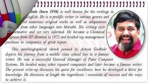 Voyaging Toward Excellence - PART 1 - Class 12 English Textbook Full Explanation in Marathi