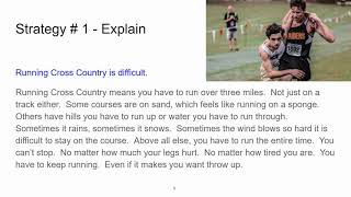 Elaboration - Strategies 1-3