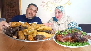 محشي مشكل مع البط وسواريخ الفلفل