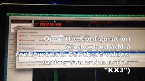 KX3 SDR with DSP Radio and MAC OS X setup