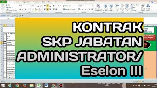 Kontrak SKP Jabatan Administrator