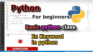 in keyword | Python Tutorial for beginners