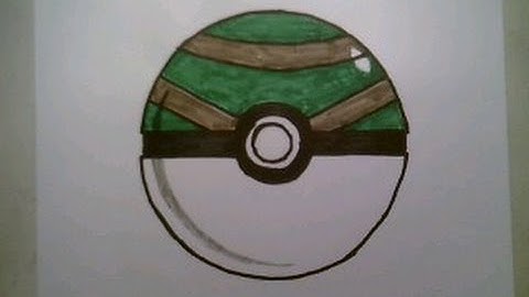 how to draw the Nest Ball Pokemon Pokeball Go 3D Doodle Sketch Easy Step By Tutorial Iphone Game