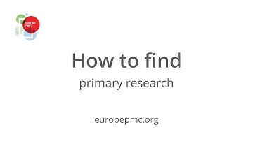 How to find primary research