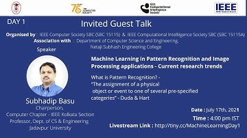 Machine Learning in Pattern Recognition and Image Processing applications - Current research trends