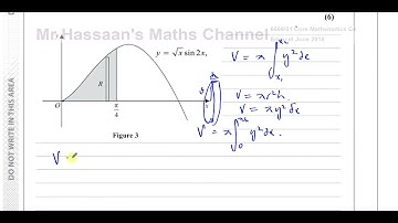 6666/01, Edexcel, C4, (GCE) ,June 2018, Q8 Integration by Parts, Volumes of Revolution