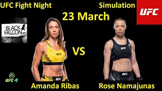 Аманда Рибас против Роуз Намаюнас БОЙ В UFC 4/ UFC FIGHT NIGHT