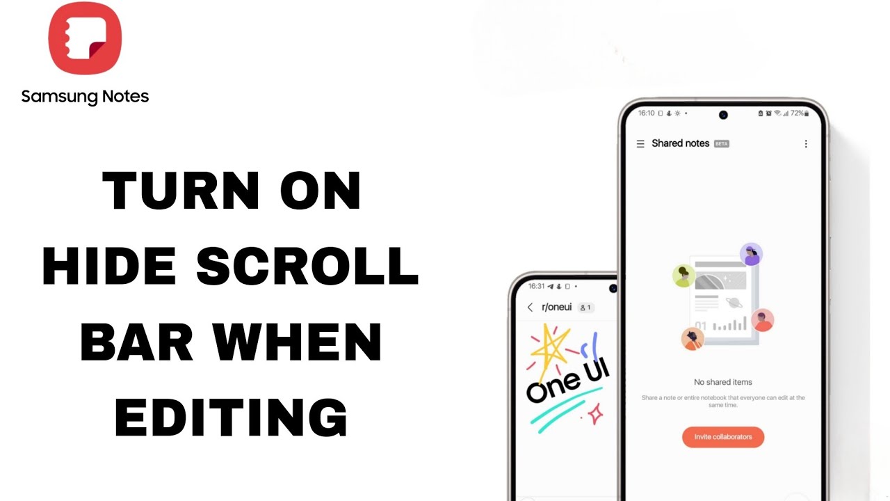 How To Turn On Hide Scroll Bar When Editing On Samsung Notes App - YouTube