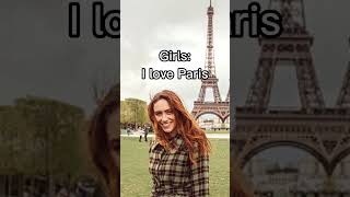 Girls in Paris vs Boys in Paris #shorts #meme