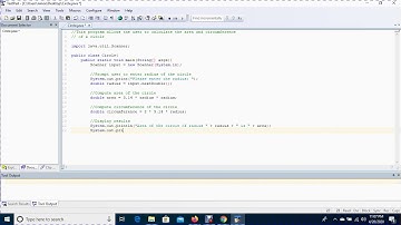 Java Program that computes Area & Circumference of a circle