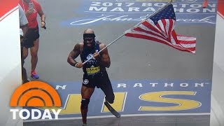 Marine Who Lost Leg Runs Entire Boston Marathon Carrying American Flag | TODAY