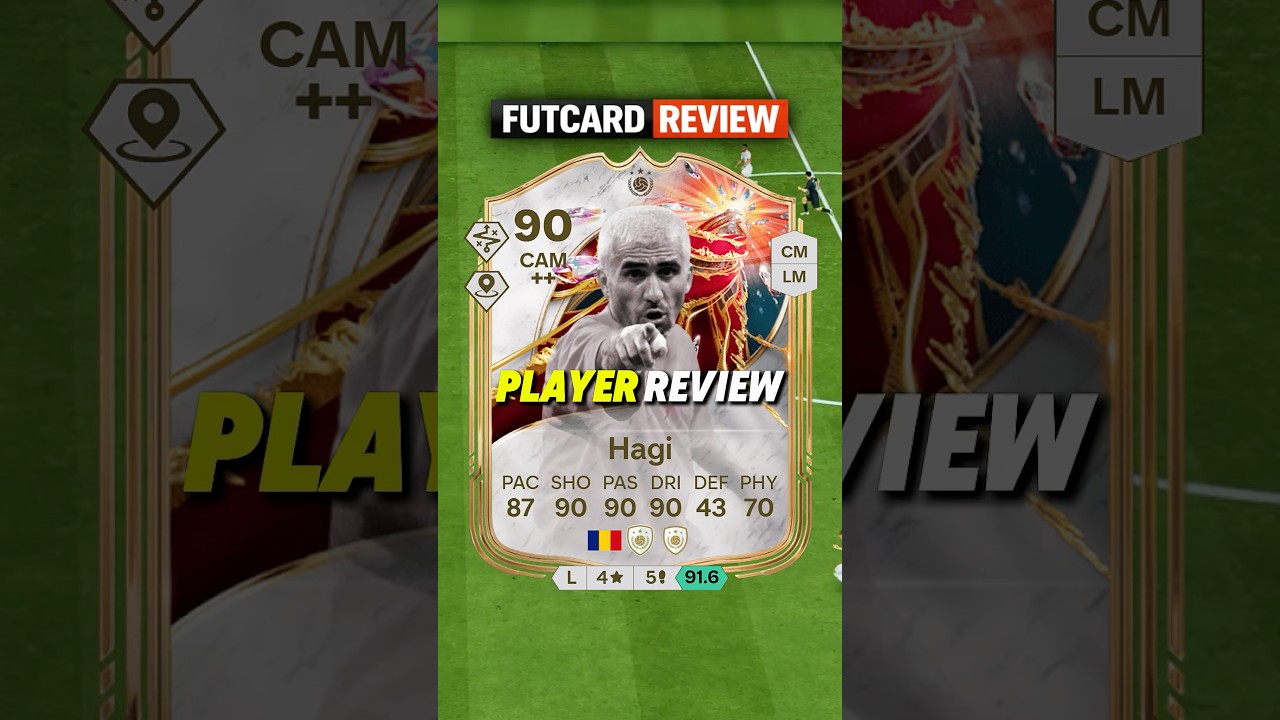 🇷🇴 90 HAGI Review in FC26 - INSANE UPGRADE 😳  #fc26 #knockout #royalty #hagi #review #fifa #fut
