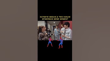 KATSEYE MEGAN & TWS HANJIN spiderman meme moment I