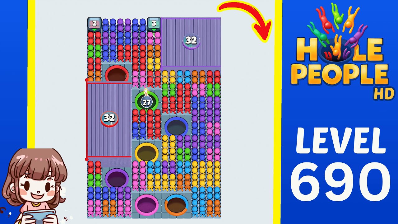 Hole People Level 690 Solution Walkthrough - YouTube