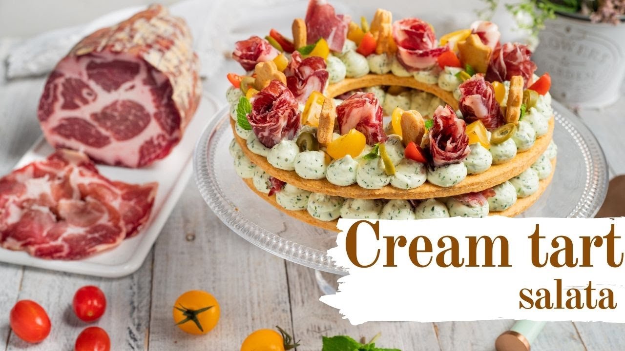 Cream Tart salata, ricetta per una torta salata sfiziosa e originale per l'antipasto o l'aperitivo.